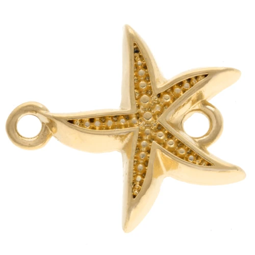 Starfish insert 19x17 mm - Gold-plated x1