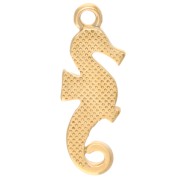 Seahorse pendant 23x8 mm - Gilded with fine gold x1