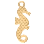 Seahorse pendant 23x8 mm - Gilded with fine gold x1