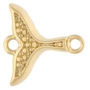 Mermaid tail spacer 17x16 mm - Gold-plated x1|raw }}