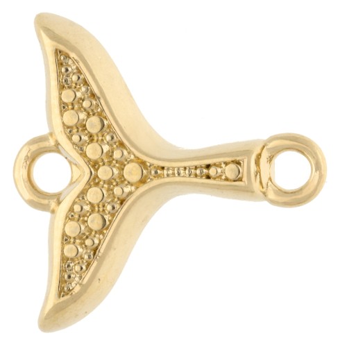 Mermaid tail spacer 17x16 mm - Gold-plated x1
