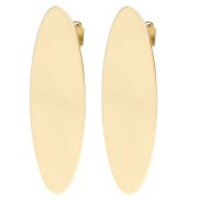 Oval Stud Earrings 30x9 mm with Open Hoop - Gold x2|raw }}