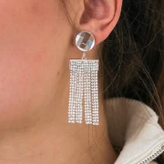 PureCrystal Crystal Mesh 40001, 2 rows, 5.3 mm - Crystal Bronze, 5 cm