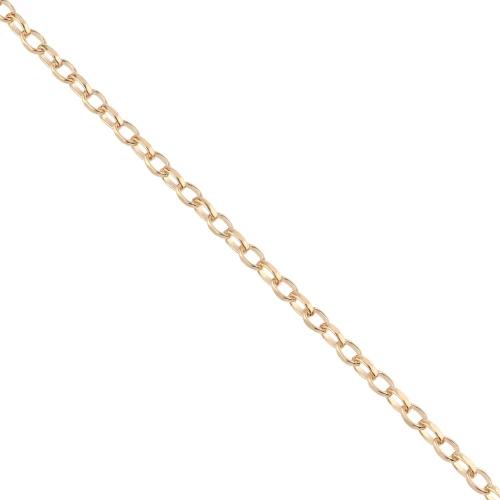 3.6 mm Filed Belcher chain - 3-micron Gold-Plated x 20 cm