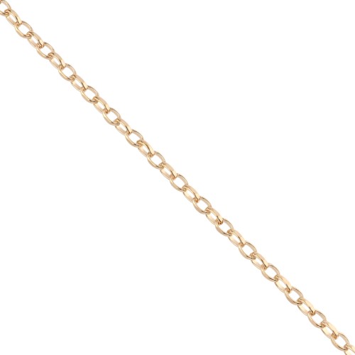 3.6 mm Filed Jaseron Chain - 3-micron Gold-Plated x 20 cm