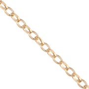 3.6 mm Filed Jaseron Chain - 3-micron Gold-Plated x 20 cm