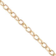 3.6 mm Filed Jaseron Chain - 3-micron Gold-Plated x 20 cm