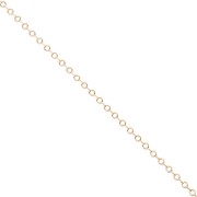 3.15 mm Ribbed Circle Fancy Link Chain - 3-micron Gold-Plated x 20 cm