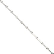 2.1 mm Fancy Link Chain - 925 Sterling Silver x 50 cm