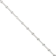 2.1 mm Fancy Link Chain - 925 Sterling Silver x 50 cm
