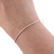 0.9 mm Square Serpentine Chain - 925 Sterling Silver x 50 cm