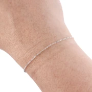 1.35 mm Filed Jaseron Chain - 925 Sterling Silver x 50 cm