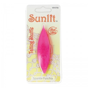 Navette - Tatting Shuttle Sunlit Sparkle Fuschia x1