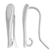 Drop ear hook 18 mm - 925 Sterling Silver x2