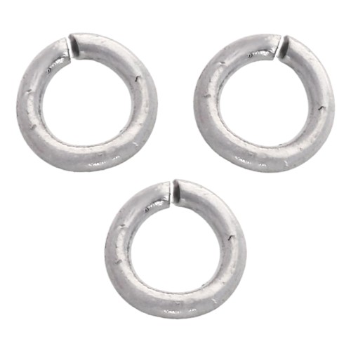 Open rings, 3x0.6 mm - 316L stainless steel, 100 pieces