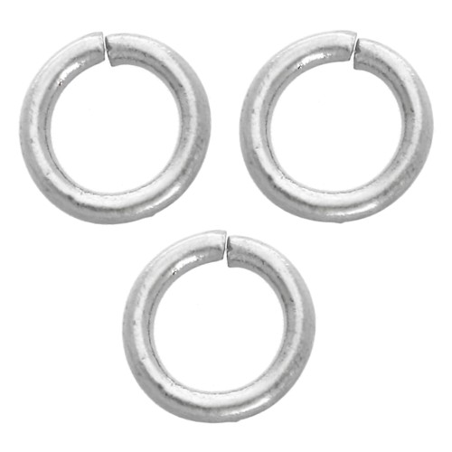 Open rings, 4x0.7 mm - 316L stainless steel, 100 pieces