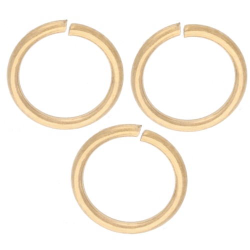 Open Rings 7x0.8 mm - Gold-Plated 316L Stainless Steel x100