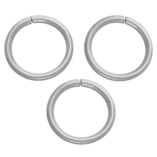 Open rings, 7x0.8 mm - 316L stainless steel, 100 pieces