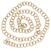 7x1 mm Open Rings - Gold-Plated 316L Stainless Steel x100
