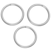 Open rings, 8x0.8 mm - 316L stainless steel, 100 pieces