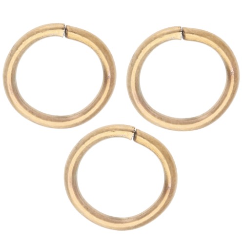 8x1 mm Open Rings - Gold-Plated 316L Stainless Steel x100
