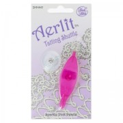 Navette - Tatting Shuttle Aerlit Sparkle Pink Pearls x1