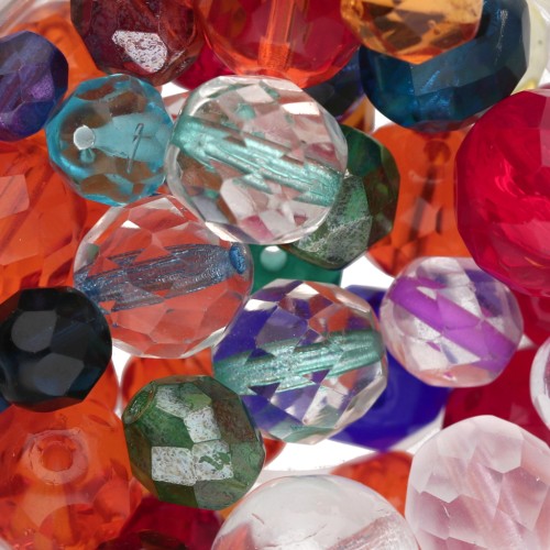 Assortment of 6 mm to 12 mm Rhinestones - Clear Multicolor x50g