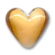 Hearts white inside  18mm Topaz x4