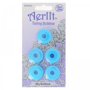 Assortment of 5 Aerlit Tatting Bobbins Sky