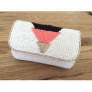 Plastic Canvas Embroidery for pouch and bag 33.5x35.5cm n°7