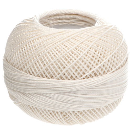 Lizbeth cotton thread, size 20 - Cream No. 610, 192 m