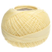 Lizbeth cotton thread, size 20 - Light Yellow, No. 615, 192 m