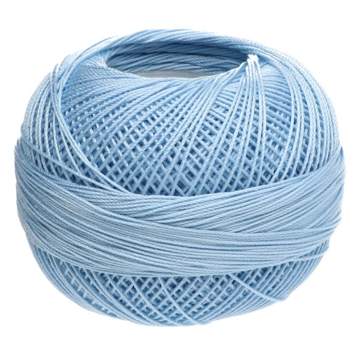 Lizbeth Cotton Yarn, Size 20 - Baby Blue No. 649, 192 m