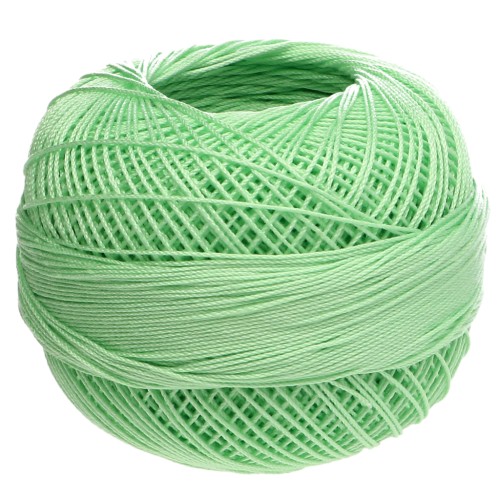 Lizbeth cotton thread, size 20 - Lime Green Medium, No. 677, 192 m