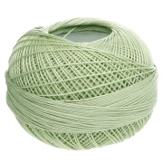 Lizbeth cotton thread, size 20 - Pistachio Light Green, No. 681, 192 m