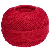 Red - Lizbeth cotton thread, size 40 - Poppy Red, No. 669, 274 m Lizbeth cotton thread, size 40 - Poppy Red, No. 669, 274 m