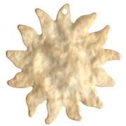 Hammered sun pendant 31 mm - Fine gold plated x1