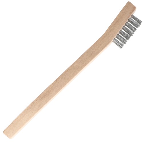 36 mm Steel Wire Brush - 3 Rows - Long, Stiff Bristles x1