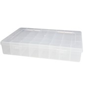 Storage box for beads and supplies, 19x13x3.5 cm, with 24 compartments (1)