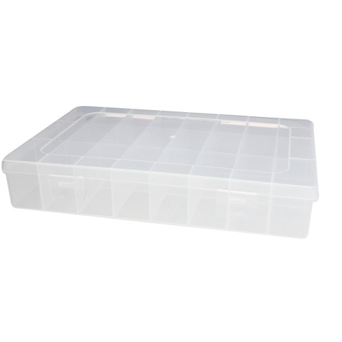 Storage box for beads and supplies, 19x13x3.5 cm, with 24 compartments (1)