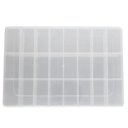 Storage box for beads and supplies, 19x13x3.5 cm, with 24 compartments (1)