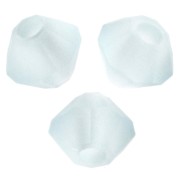 Preciosa Bicones - 3 mm Rondelle Bead - Matte Silver Aquamarine x30