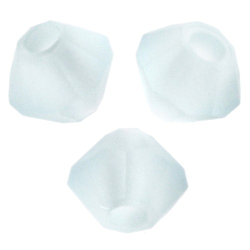 Preciosa Bicones - 3 mm Rondelle Bead - Matte Silver Aquamarine x30