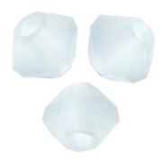 Preciosa Bicones - 3 mm Rondelle Bead - Silver Aquamarine AB Matte x30