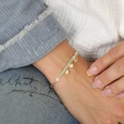 Preciosa Bicones - 4 mm Rondelle Bead - Silver Aquamarine AB x30