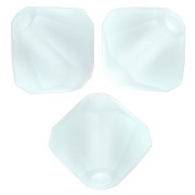 Preciosa Bicones - 4 mm Round Bead - Matte Silver Aquamarine x30
