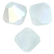 Preciosa Bicones - 4 mm Rondelle Bead - Silver Aquamarine AB Matte x30