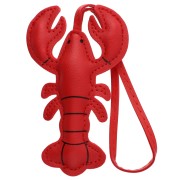 Lobster pendant 10.5x6 cm for bag jewelry - PU - Red x1