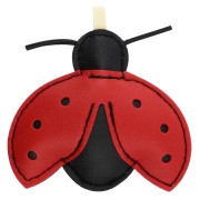 Ladybug pendant 6.5x7.5 cm for bag jewelry - PU - Red - Black x1