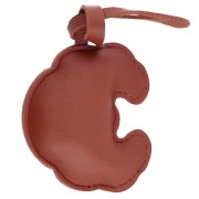 Crescent pendant 7x6.5 cm for bag jewelry - PU - Brown x1